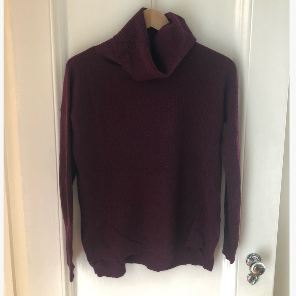 Maroon Madewell turtleneck sweater